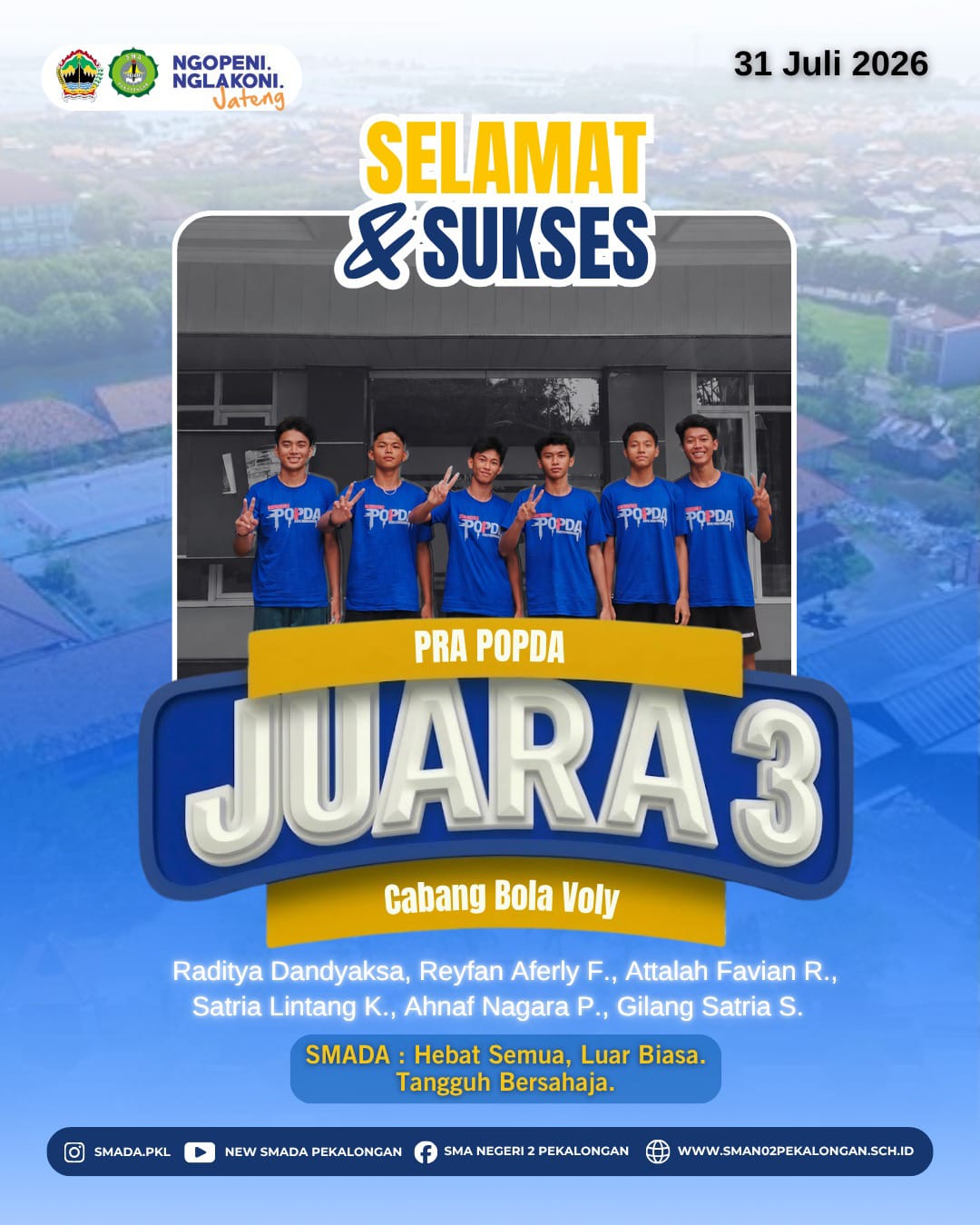 JUARA 3 PRA POPDA VOLI